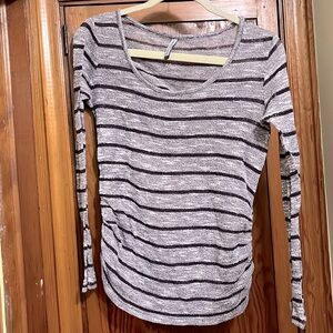 Striped maternity shirt